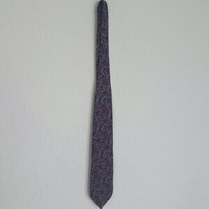 Christian Dior Monsieur Vintage Tie Raspberry Blue Geometric Excellent Condition